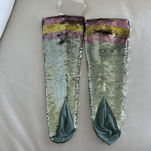 NWT GUCCI Webright Sequin Embellished Multicolor Socks in Aqua Pink $520 size S - Picture 6 of 9